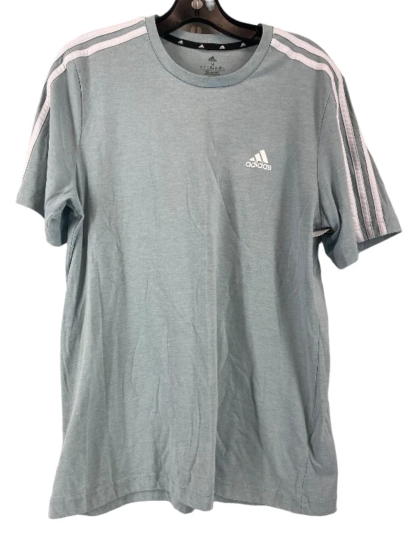 Energy Wear Blue Athletic Top Short Sleeve Adidas, Size M