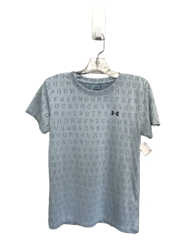 Carefree Style Blue Athletic Top Short Sleeve By Under Armour, Size: S