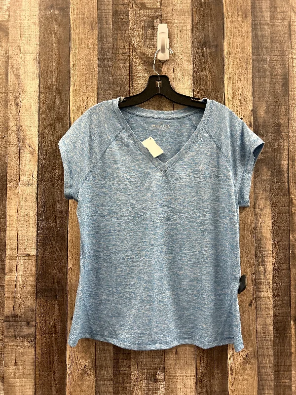 All-Day Outfits Blue Athletic Top Short Sleeve Ideology, Size L