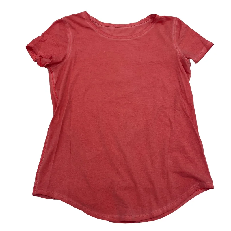 Breathable Style CORAL LULULEMON ATHLETIC TOP SS, Size S