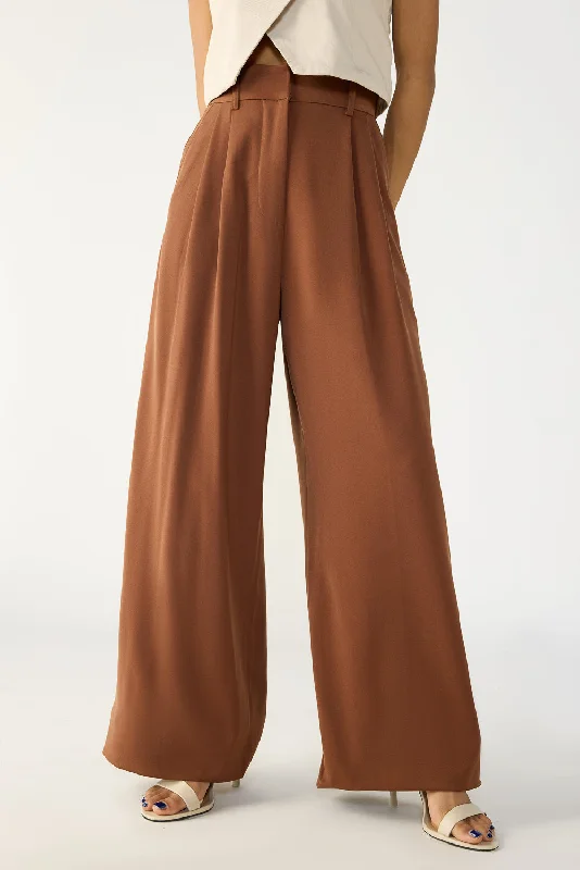 Everyday Comfort Downtown Brown Adjustable Korean Pants