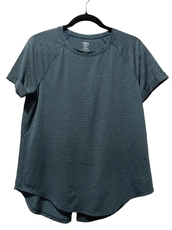 Classic Style Green Athletic Top Short Sleeve Athletic Works, Size S