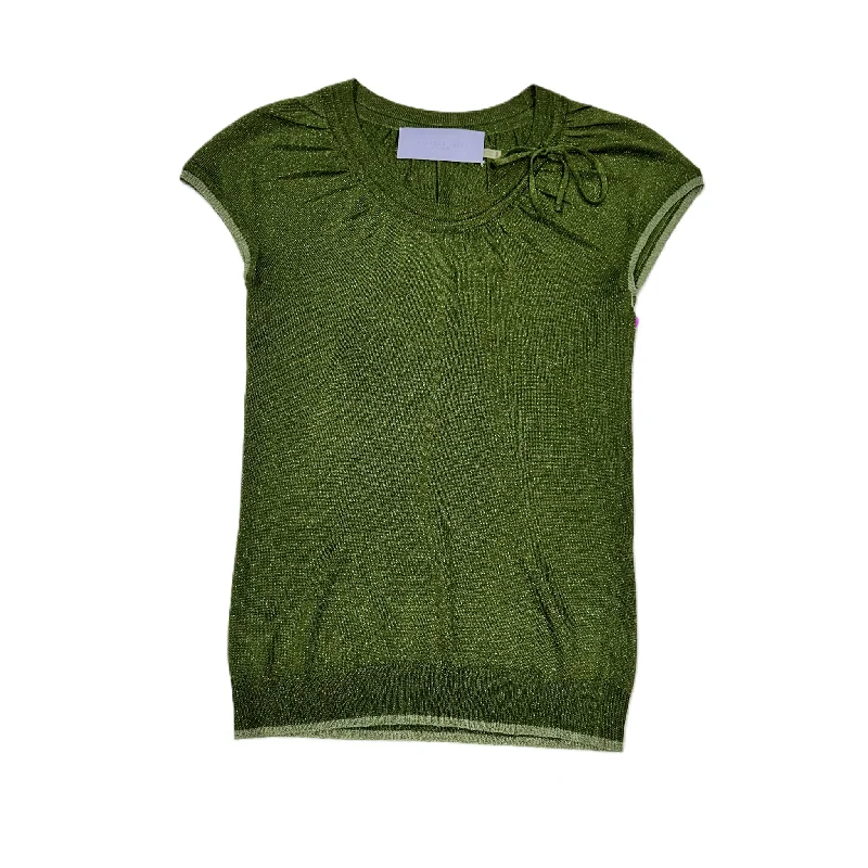 Fashionable Items Green Top Short Sleeve Designer By Vera Wang, Size: S