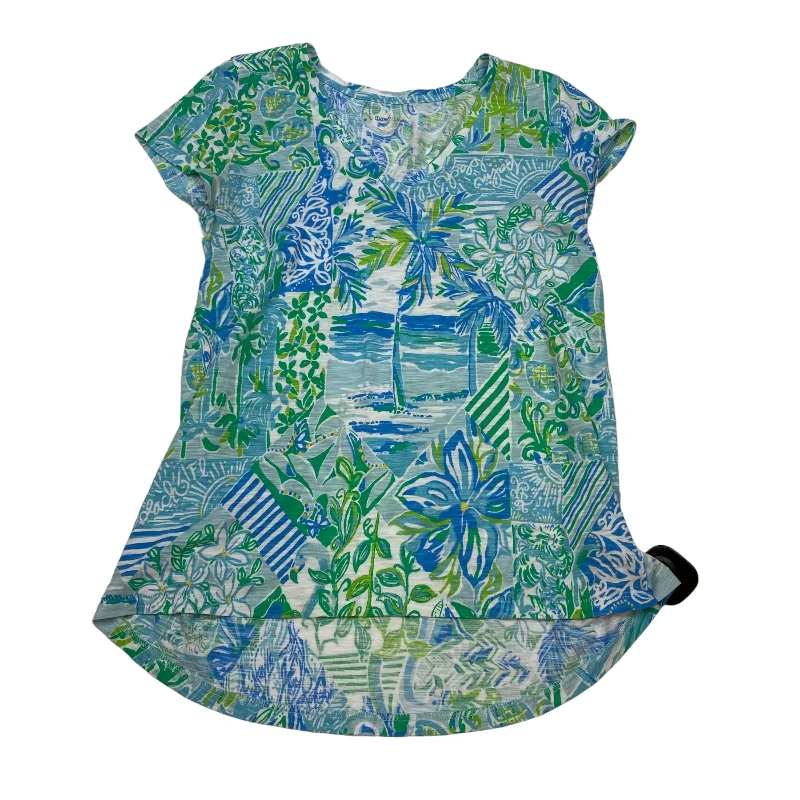 Classic Color Green Top Short Sleeve Designer Lilly Pulitzer, Size Xxs