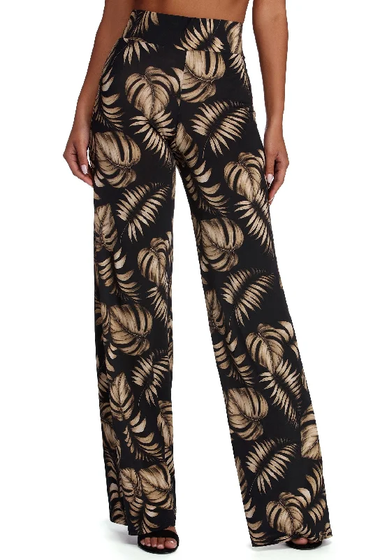 Double-sided Wear Island Vibes Wide Leg Pants