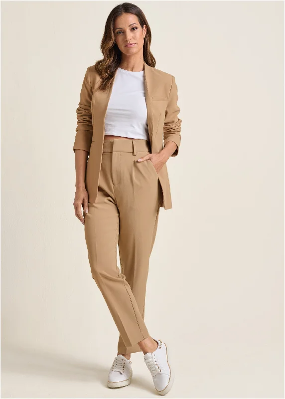 Relaxed Dresses Tailored Suit Pants - Sand