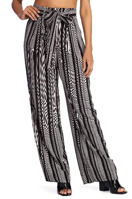 Cozy Fashions Just Your Stripe Wide Leg Pants