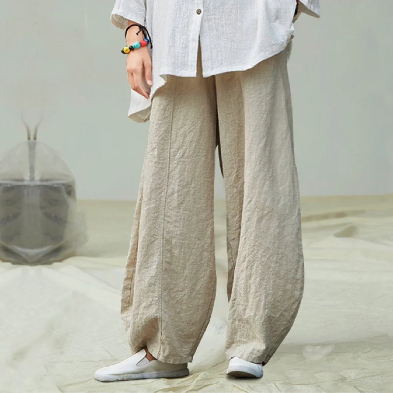 Soft Fabrics Linen Versatile Pants For Women