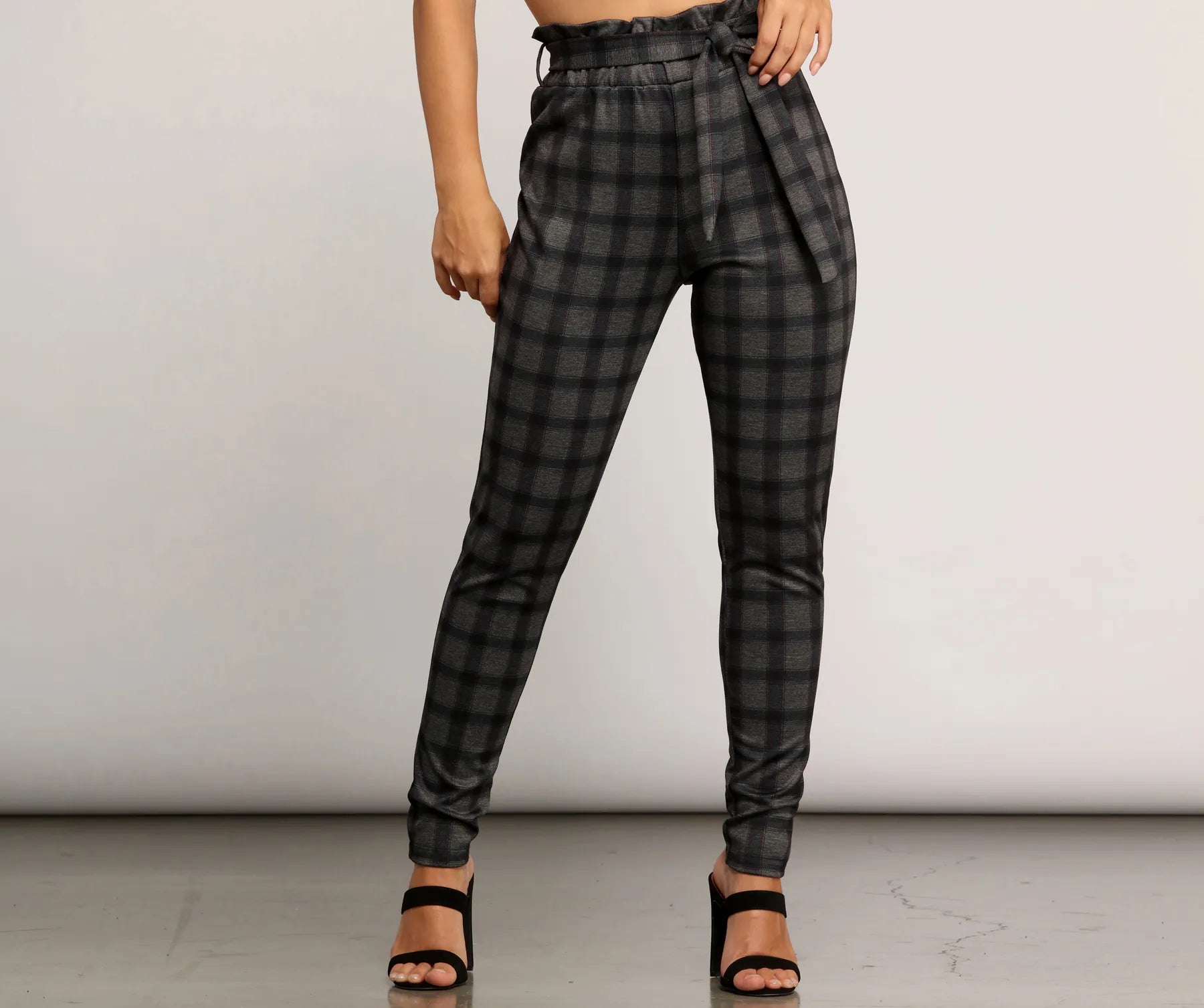Sporty Wear Mad For Plaid Paperbag Pants