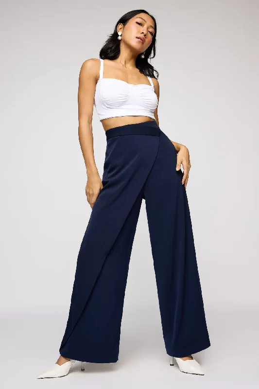 Fashion Concept Navy Peony Pareo Korean Pants