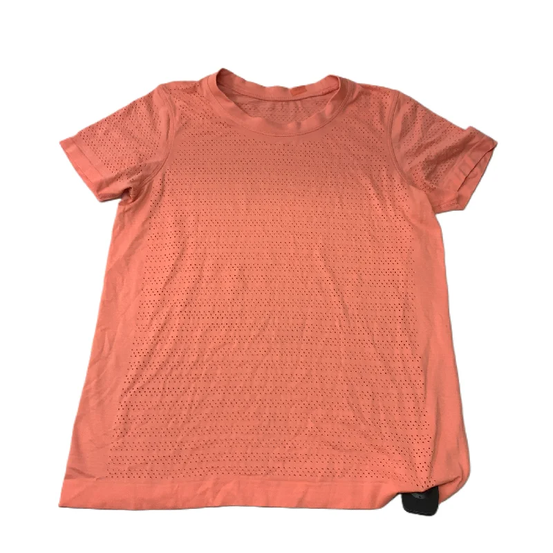 Comfortable Lifestyle Pink  Athletic Top Short Sleeve By Lululemon  Size: S