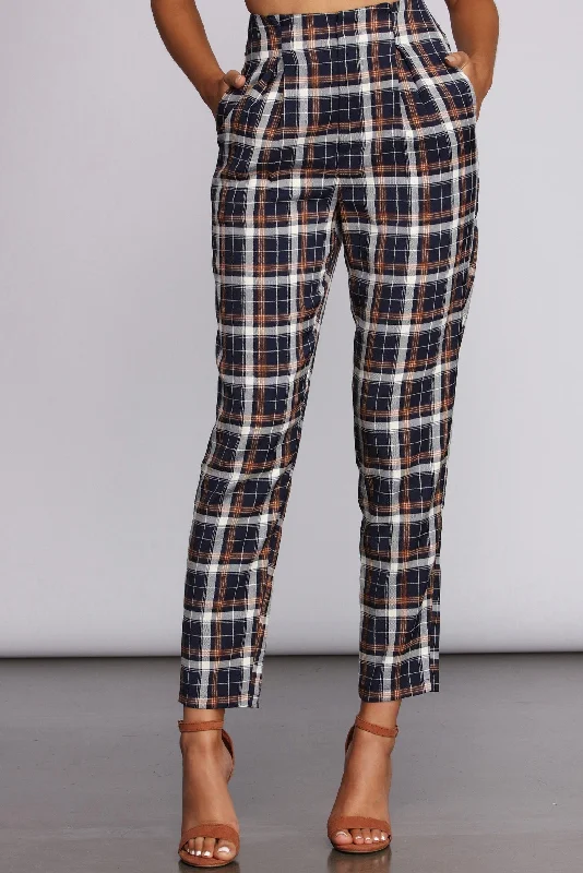 Moisture wicking Plaid It Up Pants