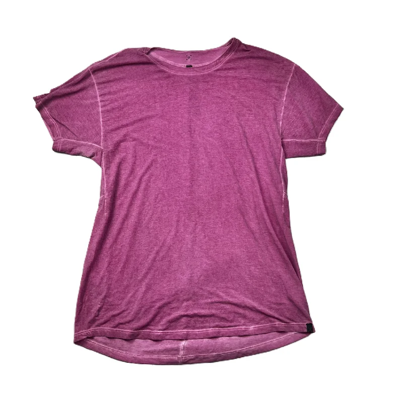 Feminine Charm Purple Athletic Top Short Sleeve By Lululemon, Size: M