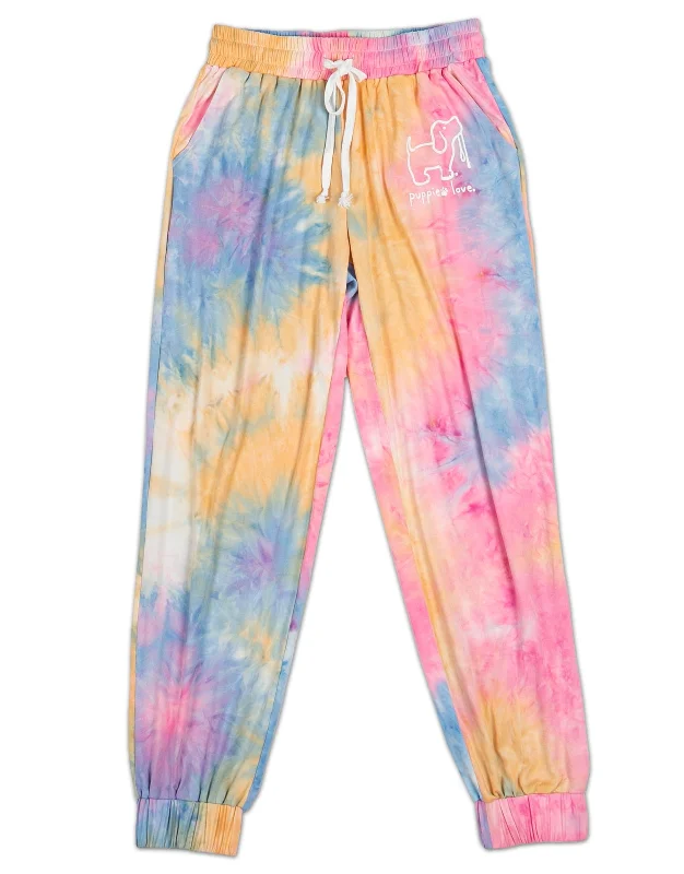 Casual Elegance RAINBOW TIE DYE LOUNGE PANTS