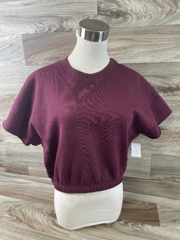 Easygoing Style Red Athletic Top Short Sleeve Dsg Outerwear, Size M