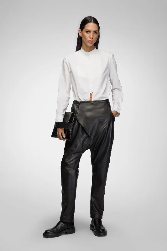 Easygoing Style Sabrina - Black Leather Pant