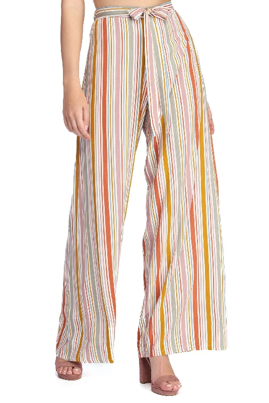 Classic Series Set Me Up In Stripes Flared Pants
