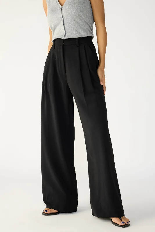 Fashion Classic Soot Black Adjustable Korean Pants