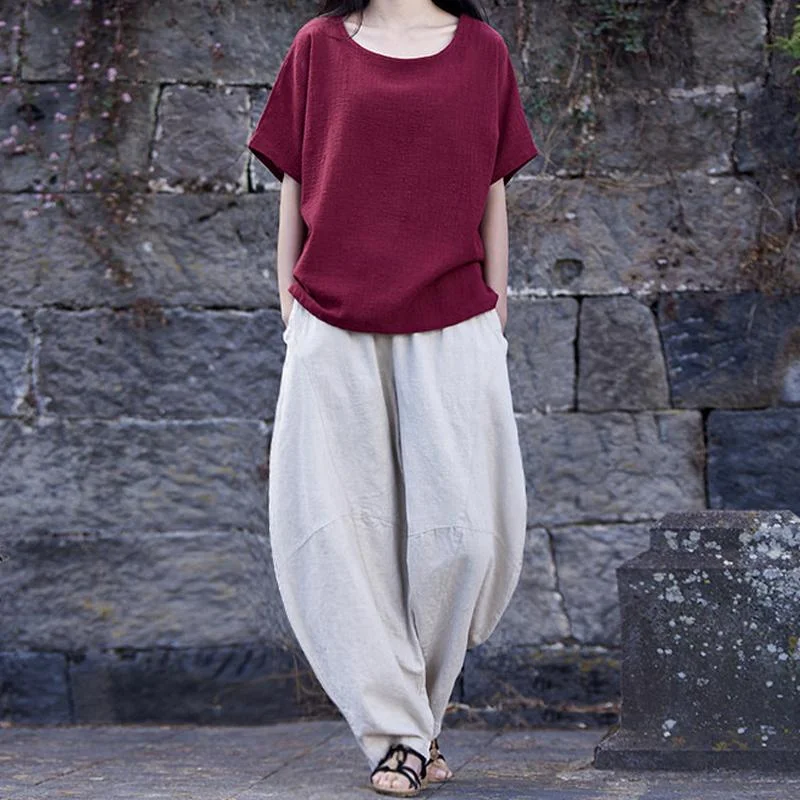 High-end Sense Spring And Summer Cotton Lantern Casual Pants