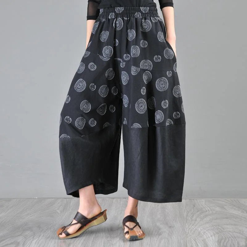 Cozy Fit Wear Spring Summer Cotton Linen Casual Cropped Loose Pants