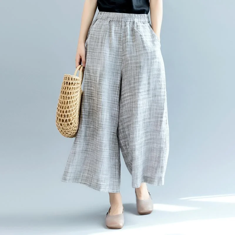 Trendy Dresses Summer Linen Wide-Leg Pants
