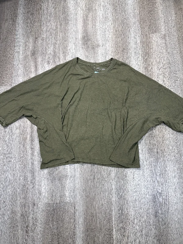 Exquisite Tailoring Top Short Sleeve Basic By Aerie In Green, Size: L