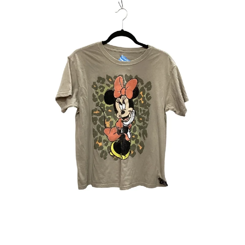 Versatile Items Top Short Sleeve Basic By Disney Store In Tan, Size: Xl