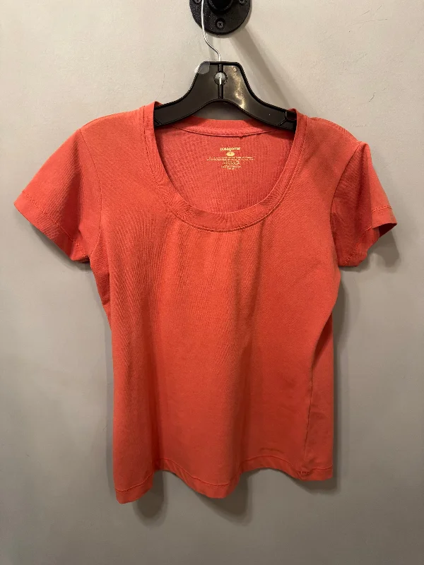 Fresh And Fashionable Top Short Sleeve Basic By Patagonia In Orange, Size: S
