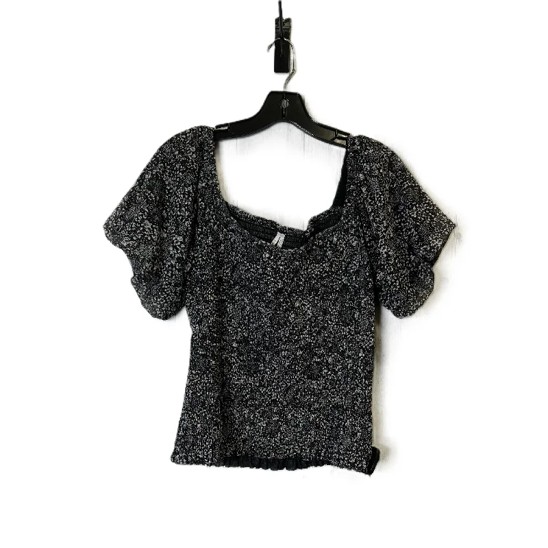 Artistic Temperament Top Short Sleeve By Anthropologie In Black, Size: L