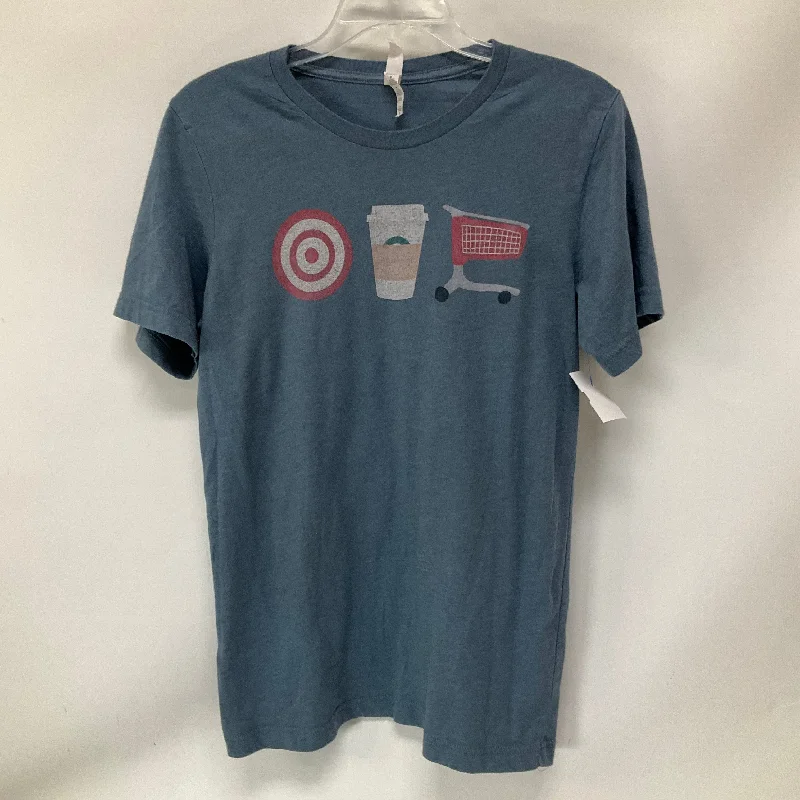 Easy Fashion Top Short Sleeve By Bella + Canvas In Blue, Size: M