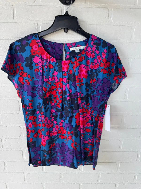 High-end Wear Top Short Sleeve By Boden In Blue, Size: M