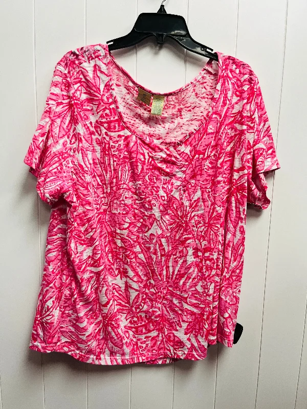 Simple Style Top Short Sleeve By Caribbean Joe  Size: 3x