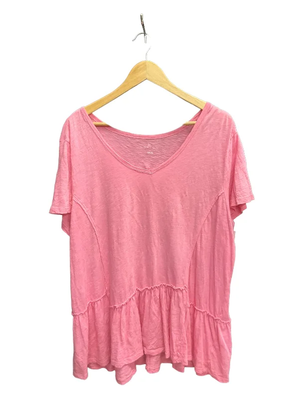 Unique Fashion Top Short Sleeve By Caslon  Size: 2x