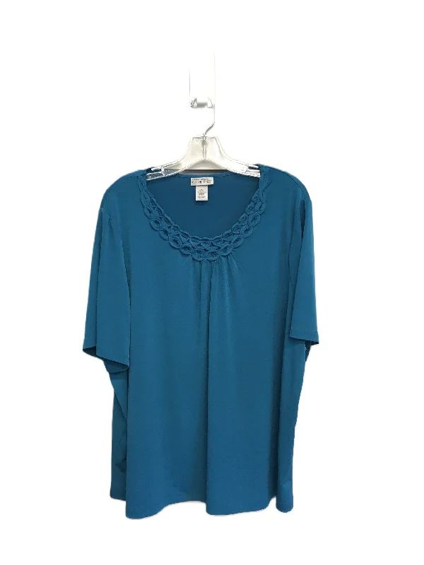 Fresh And Elegant Top Short Sleeve By Catherines  Size: 1x