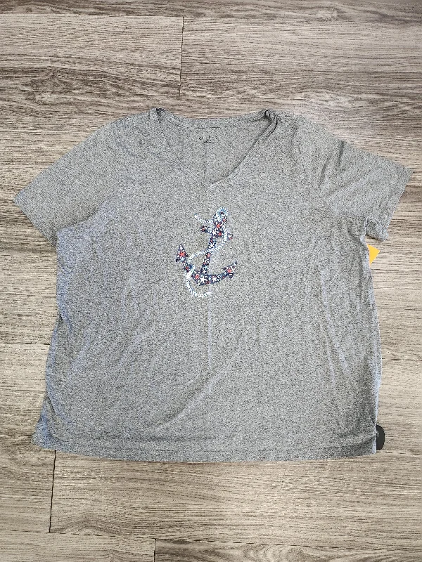 Easygoing Style Top Short Sleeve By Catherines  Size: 1x