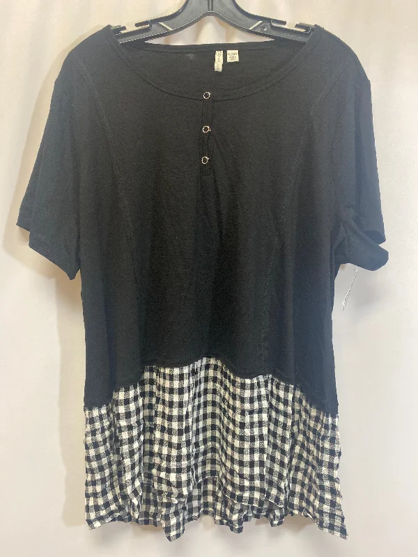 Comfortable Chic Top Short Sleeve By Cato  Size: 1x