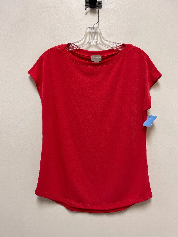 Trendy Traveler Top Short Sleeve By Chicos In Red, Size: S