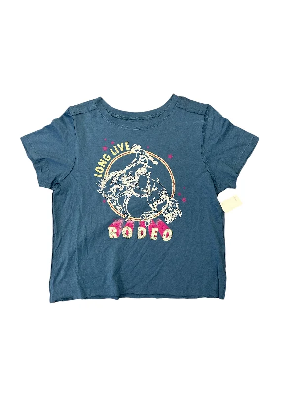 Cozy Essentials Top Short Sleeve By Cmc In Blue, Size: M