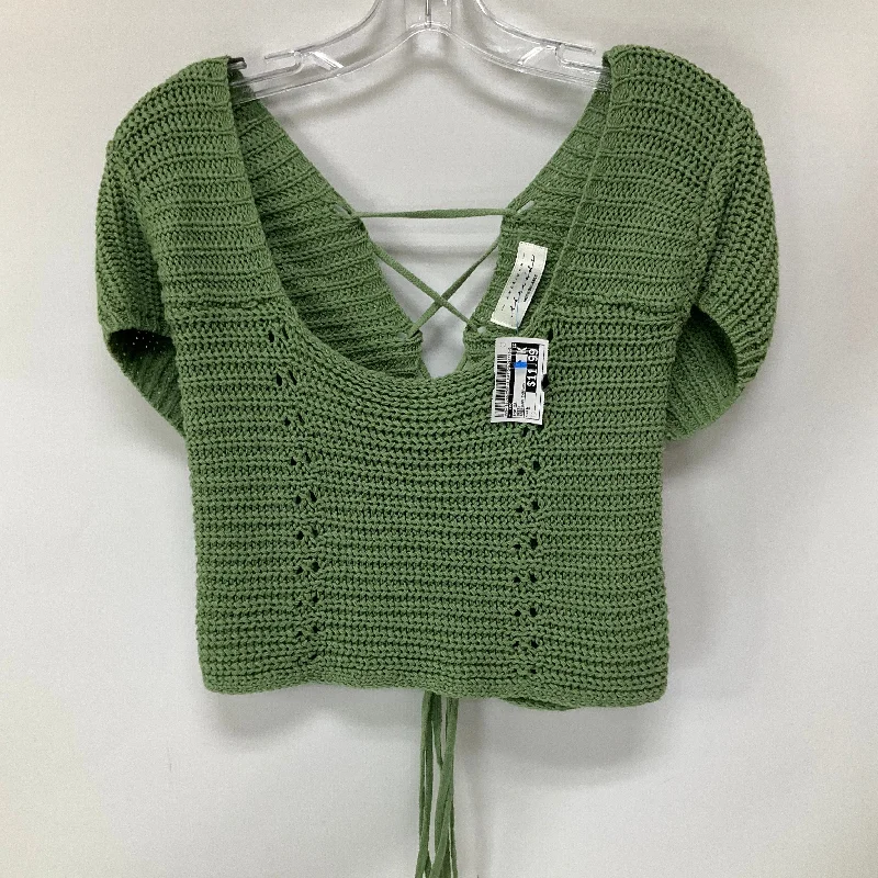 Cozy Vibes Top Short Sleeve By Cmc In Green, Size: M