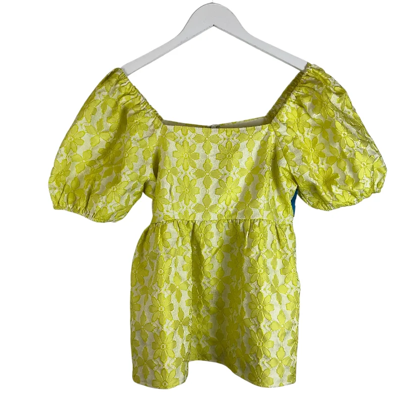Simple And Comfortable Top Short Sleeve By Entro In Yellow, Size: M