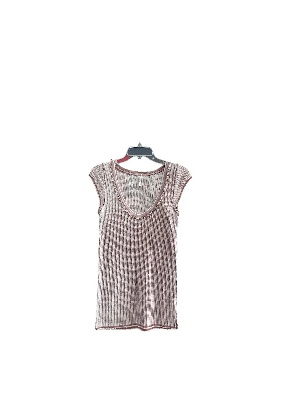 Soft Trends Top Short Sleeve By Free People In Purple, Size: M