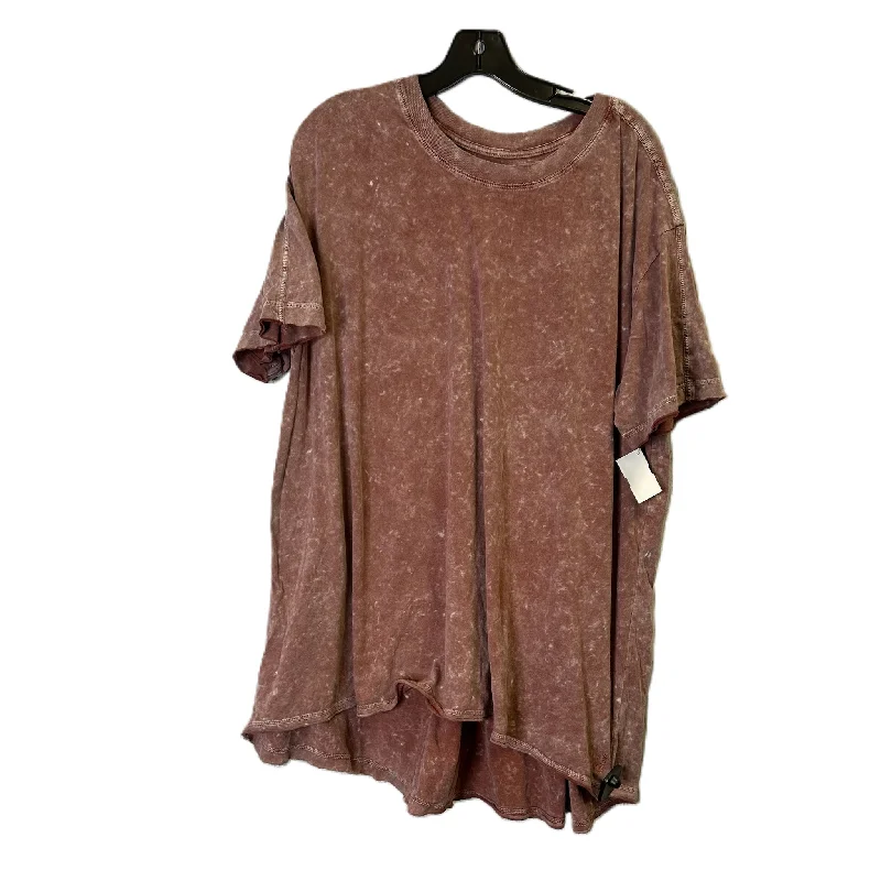 Noble And Elegant Top Short Sleeve By Free People In Red, Size: L
