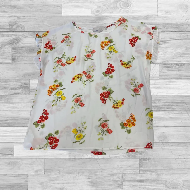 Cozy Fashion Top Short Sleeve By Loft In White, Size: Sp