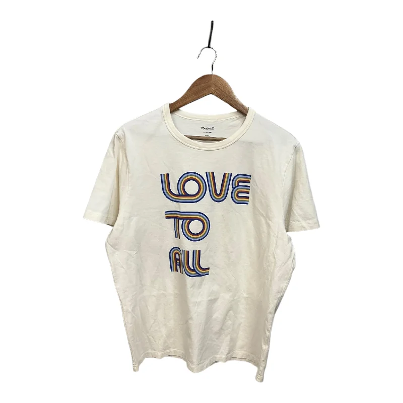 Soft Feel Top Short Sleeve By Madewell In Ivory, Size: L