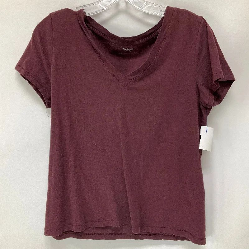 Cozy Outfit Top Short Sleeve By Madewell In Maroon, Size: S