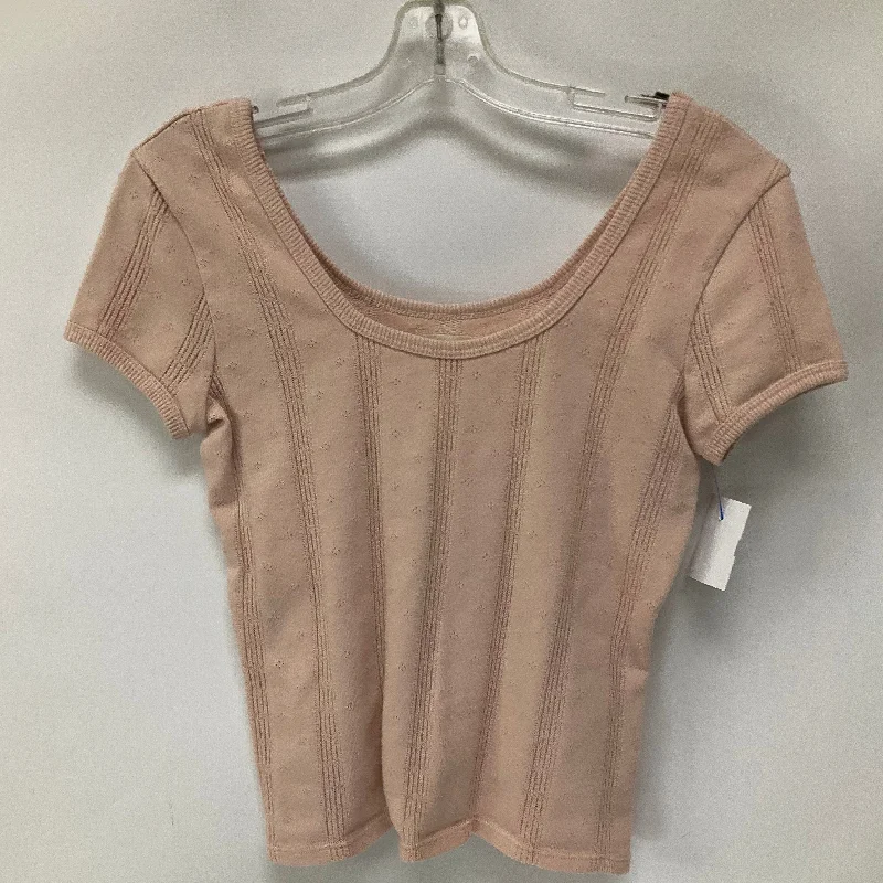 Lazy Style Top Short Sleeve By Madewell In Pink, Size: Xs