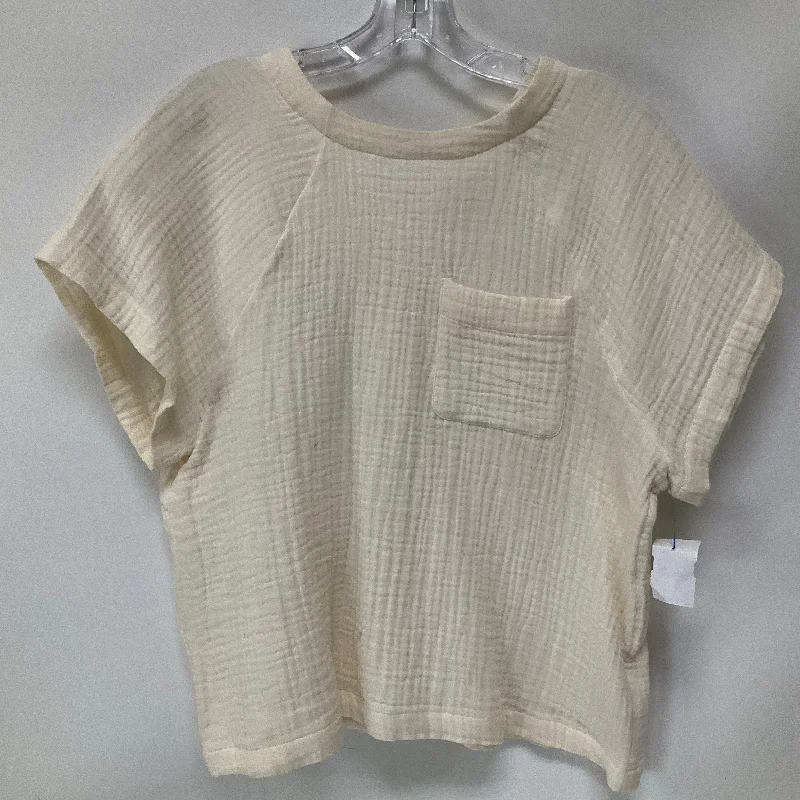 Relaxed Fit Top Short Sleeve By Madewell In White, Size: M