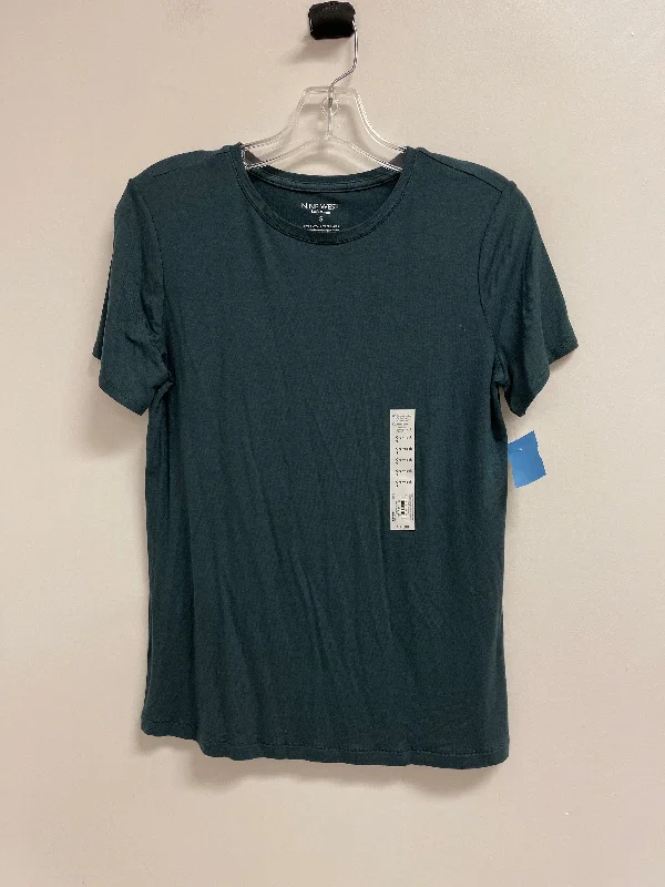 Leisure Travel Top Short Sleeve By Nine West In Blue, Size: S
