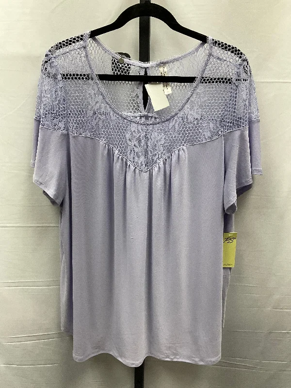 Personalized Design Top Short Sleeve By Perceptions  Size: 3x