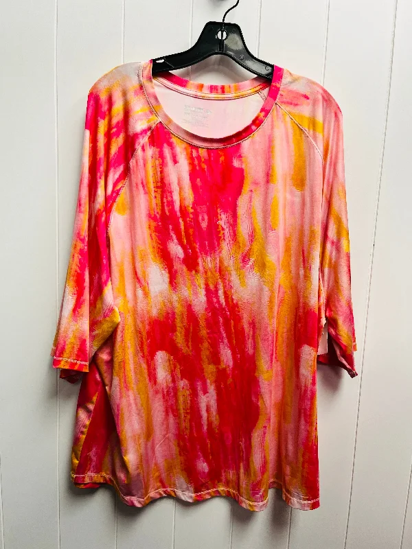 Versatile Comfort Top Short Sleeve By Reel Legends  Size: 3x